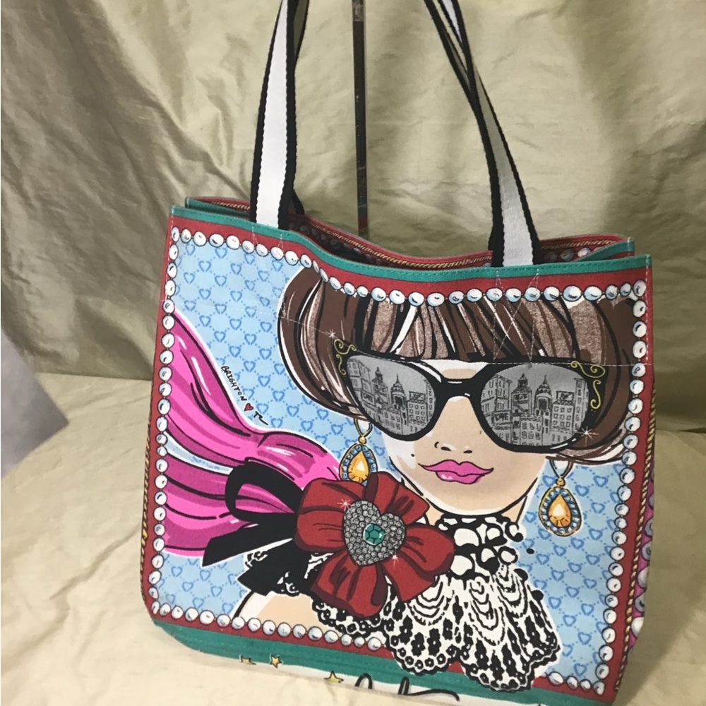 Brighton Illustrated Canvas Tote Bag